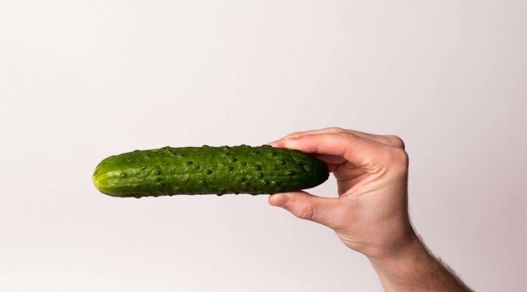 uhorka symbolizuje penis zväčšený o sódu